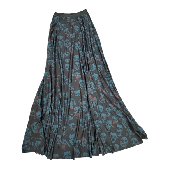 Blackmilk Blue invisible zombies maxi skirt - Picture 2 of 6